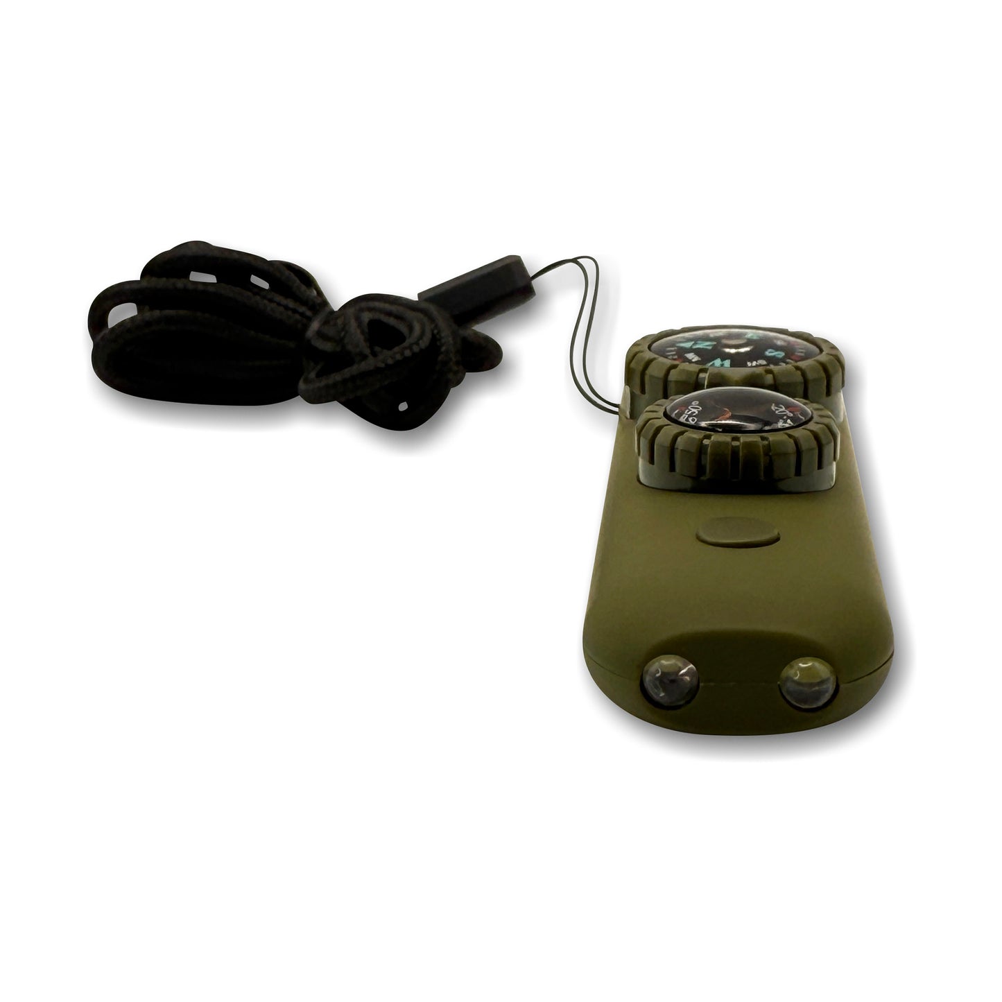 5 in 1 Tactical Emergency Whistle with Compass, Light, Thermometer & Reflector
