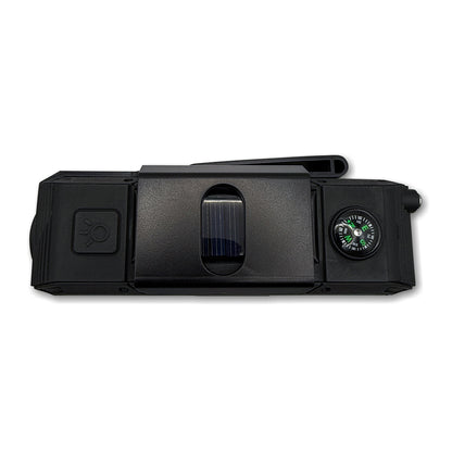 Emergency Dynamo Crank Radio – Solar + USB Power Bank, NOAA Weather, AM/FM, Bluetooth Speaker, Flashlight, SOS & Belt Clip