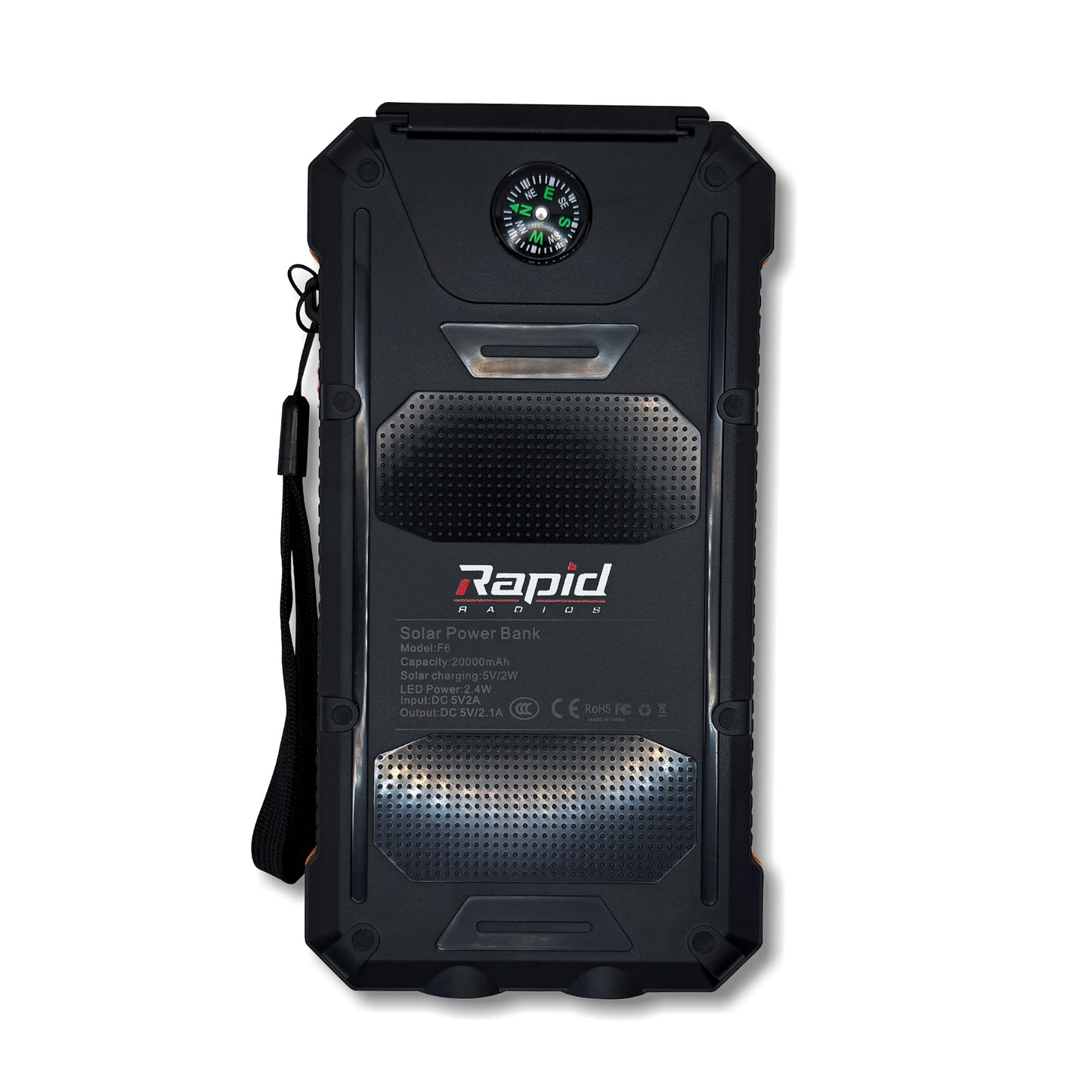 Emergency Dynamo Crank Radio – Solar + USB Power Bank, NOAA Weather, AM/FM, Bluetooth Speaker, Flashlight, SOS & Belt Clip